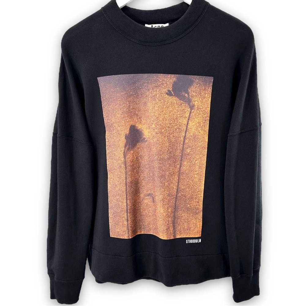 Acne Studios SS18 Folke Print Black Sweatshirt